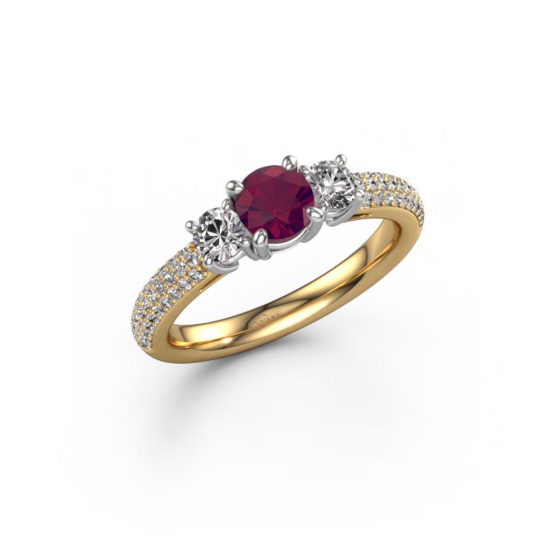 Image of Engagement Ring Marielle Rnd<br/>585 gold<br/>Rhodolite 5 mm