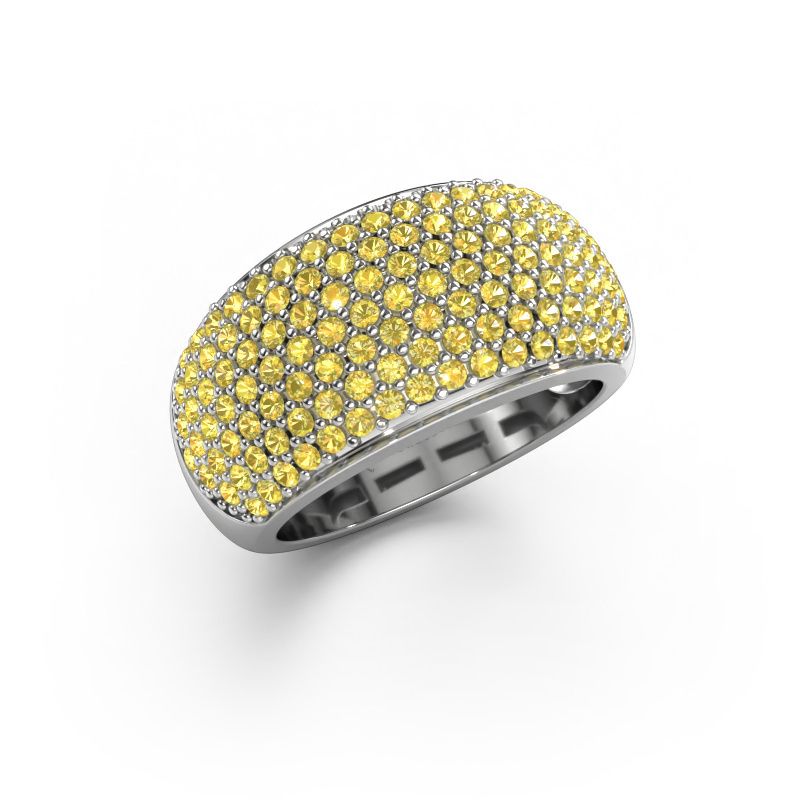 Ring Kati 950 Platin Gelb Saphir 1.3 mm