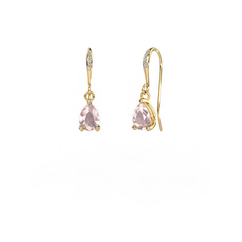 Drop earrings Laurie PER 2 585 gold morganite champagne 7x5 mm