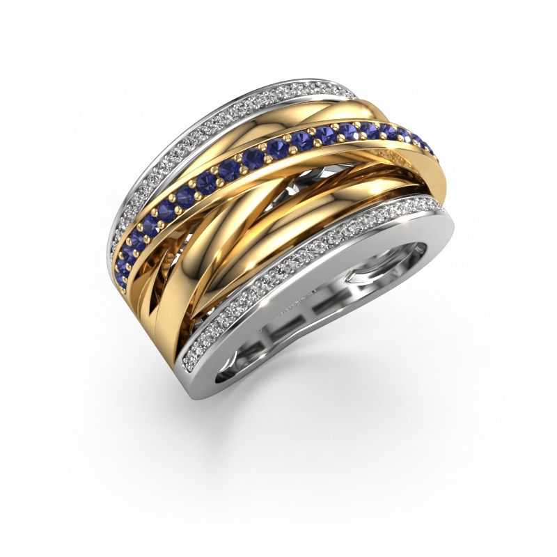 Bague Clair 2 585 or blanc saphir 1.5 mm
