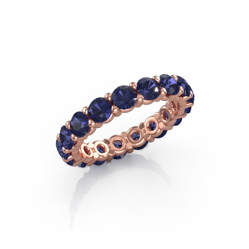 Stackable ring Heddy rnd 3.7 585 rose gold sapphire 3.7 mm