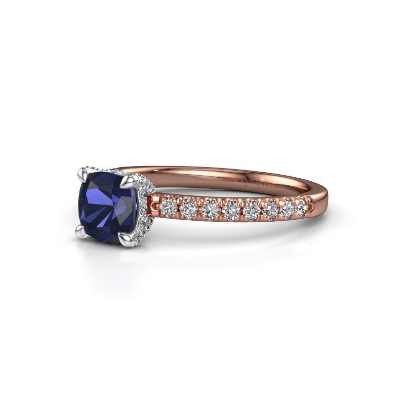 Image of Engagement ring saskia 1 cus<br/>585 rose gold<br/>Sapphire 5.5 mm
