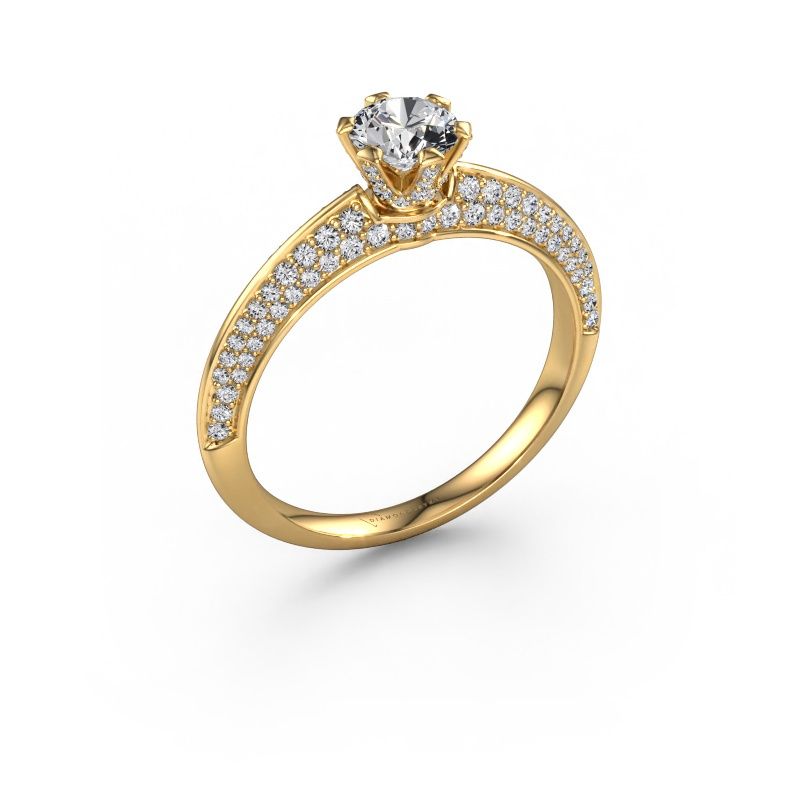 Bague de fiançailles Abby 585 or jaune diamant synthétique 0.990 crt