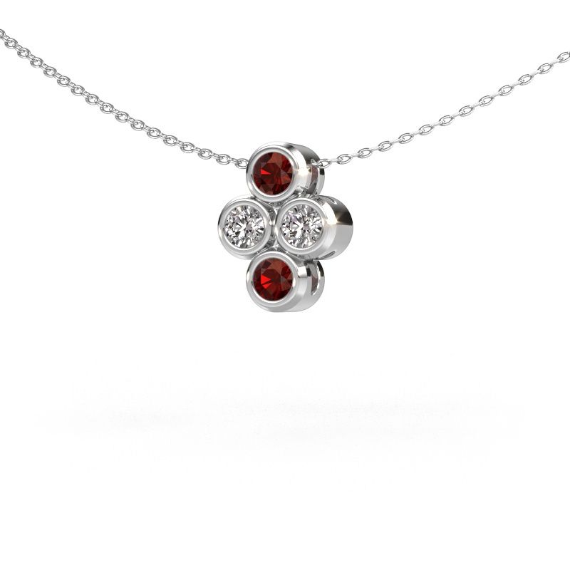 Pendant Judi 950 platinum garnet 3.4 mm