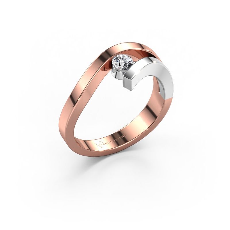 Ring Evalyn 1 585 rose gold lab grown diamond 0.03 crt