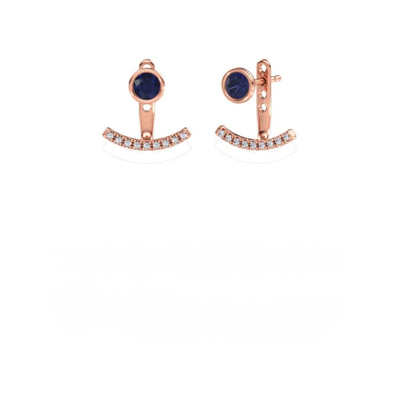 Earrings Rosetta 585 rose gold sapphire 4 mm