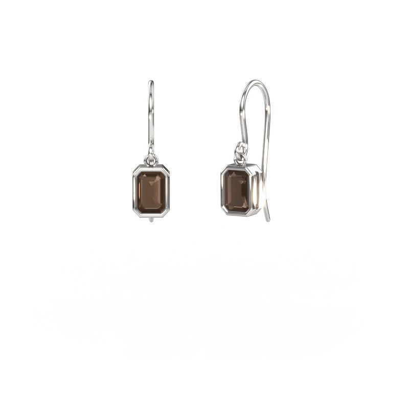 Ohrringe Lavon EME 585 Weißgold Rauchquarz 6x4 mm