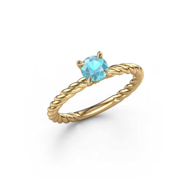 Engagement ring Twanna 585 gold blue topaz 5 mm