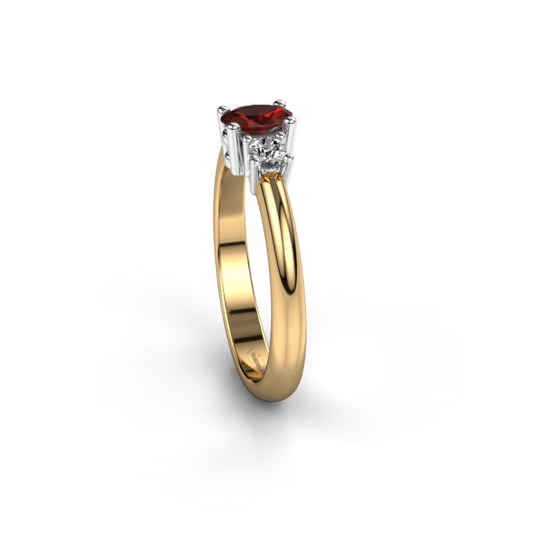 Image de Bague de fiançailles Karie<br/>585 or jaune<br/>Grenat 5x3 mm