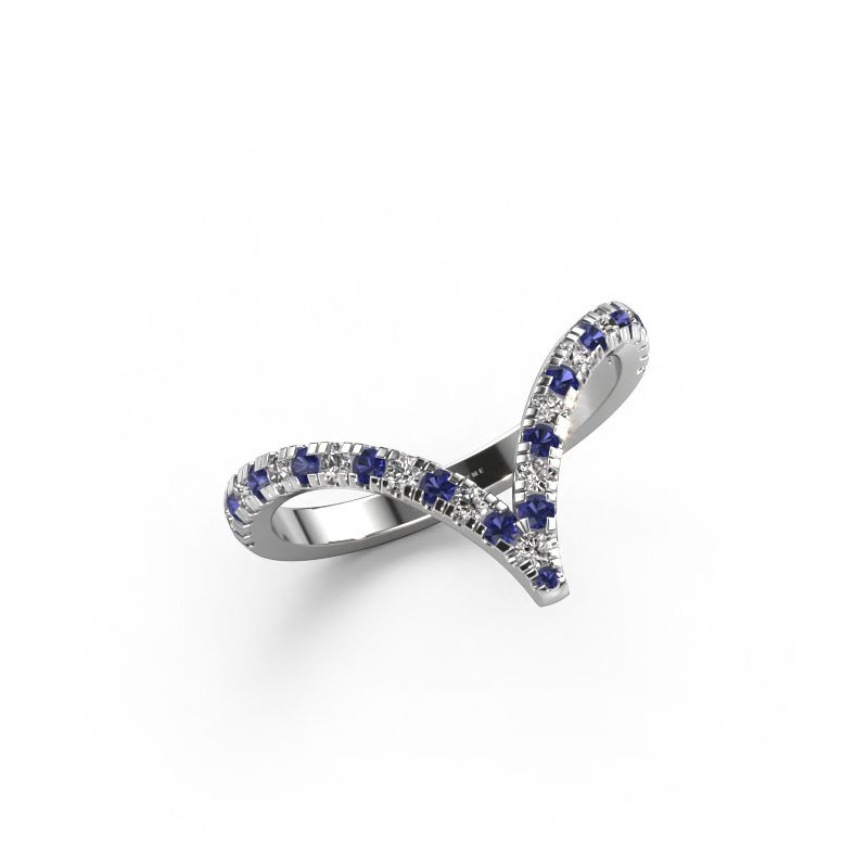 Ring Mirtha 950 Platin Saphir 1.5 mm