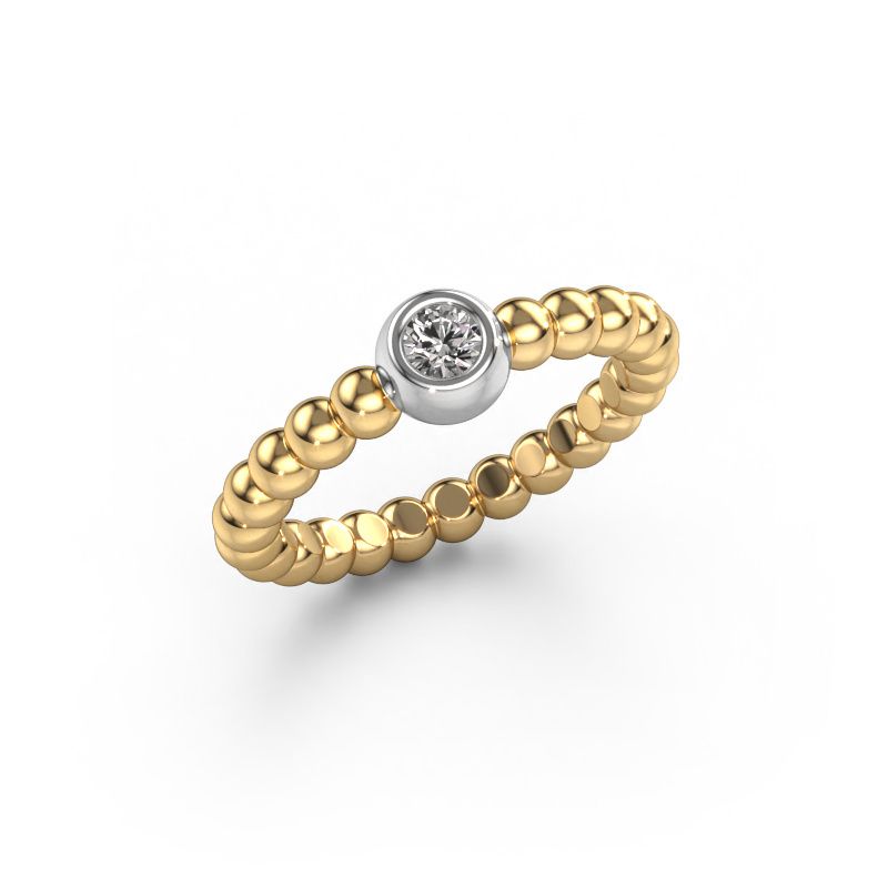 Aanschuifring Dini 585 goud diamant 0.10 crt