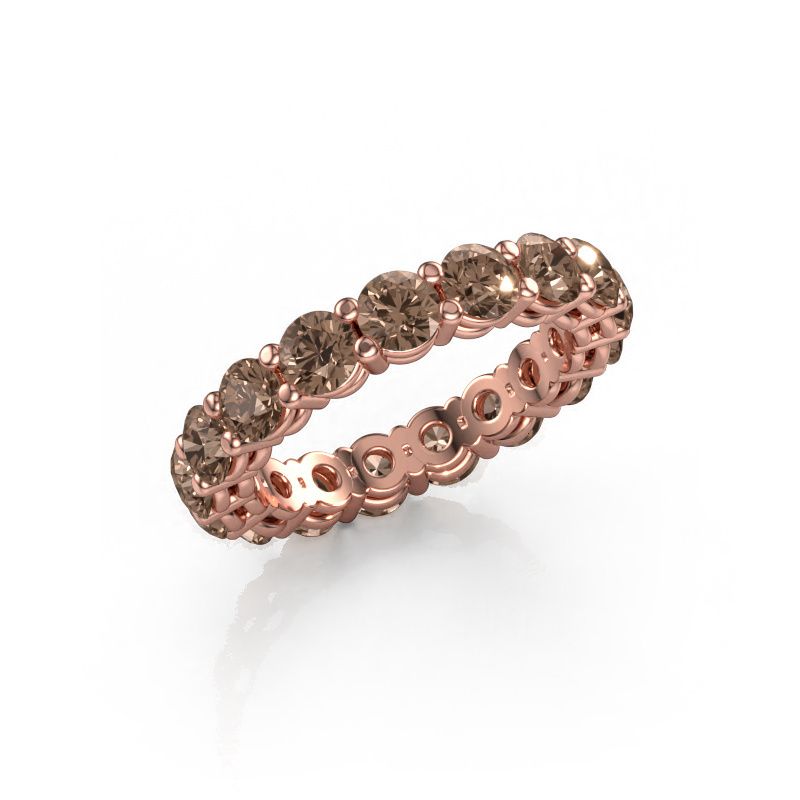 Stackable ring Michelle full 3.7 585 rose gold brown diamond 3.60 crt