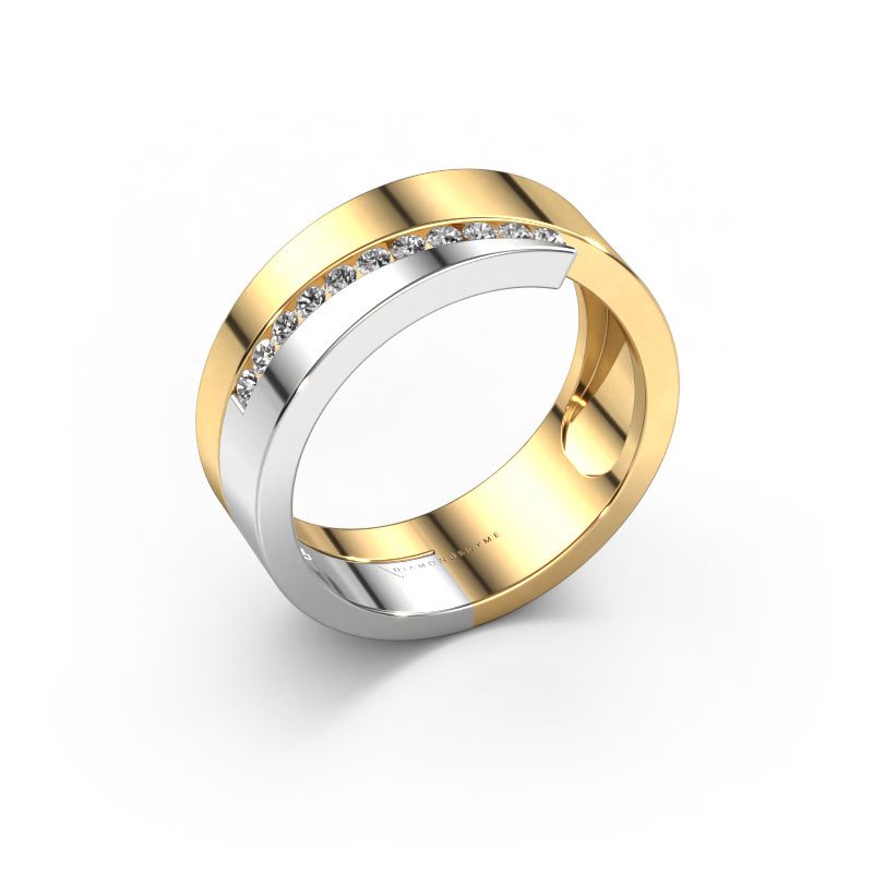 Bague Loma 585 or jaune diamant synthétique 0.165 crt