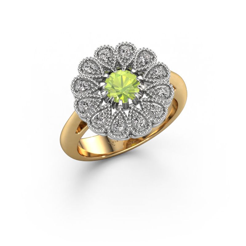 Engagement ring Kaat 585 gold peridot 5 mm