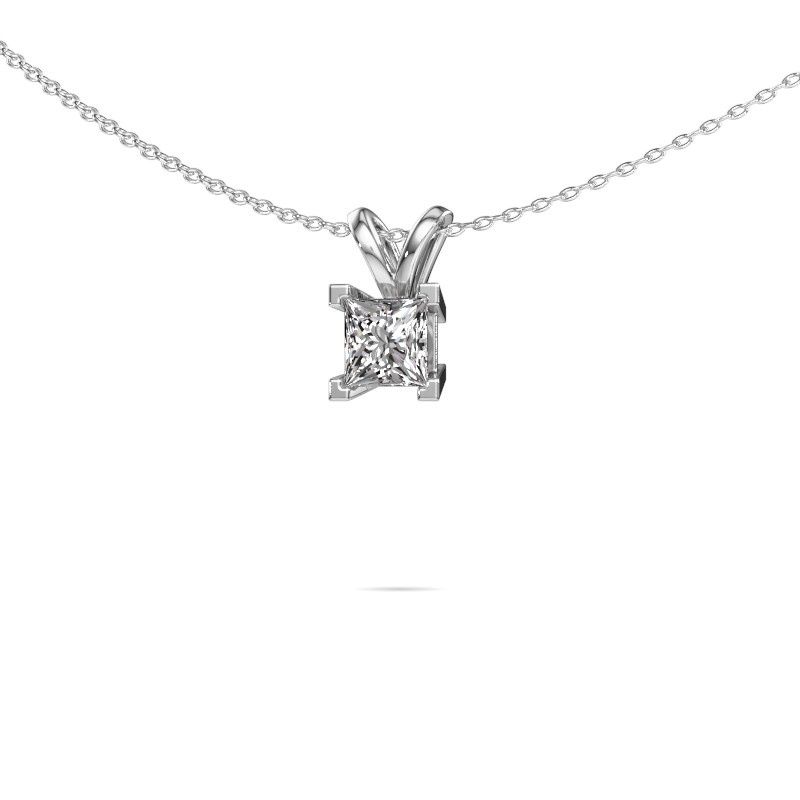 Pendentif Ariane 585 or blanc diamant 0.40 crt