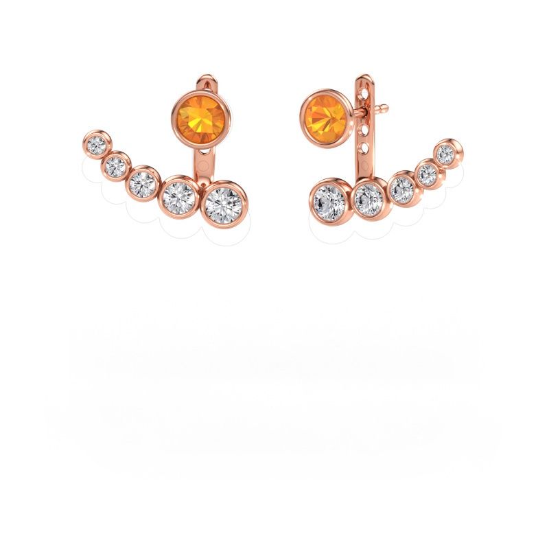 Earrings Wendy 585 rose gold citrin 5 mm