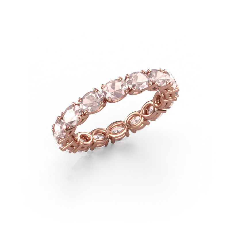 Ring Vivienne OVL 4x3 585 rose gold morganite champagne 4x3 mm
