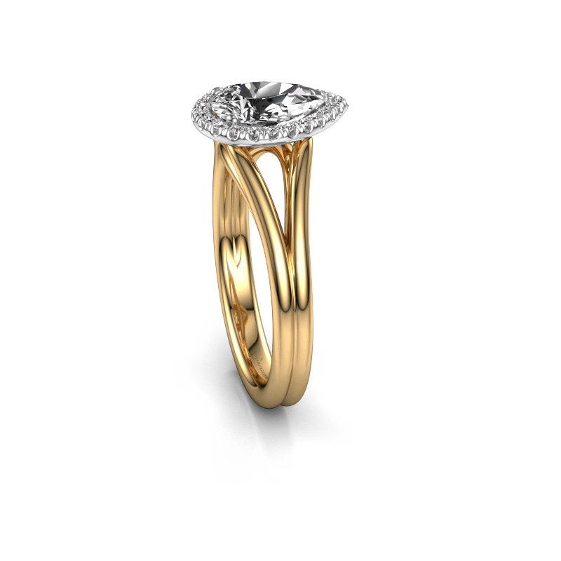 Afbeelding van Verlovingsring verla pear 1<br/>585 goud<br/>diamant 1.097 crt
