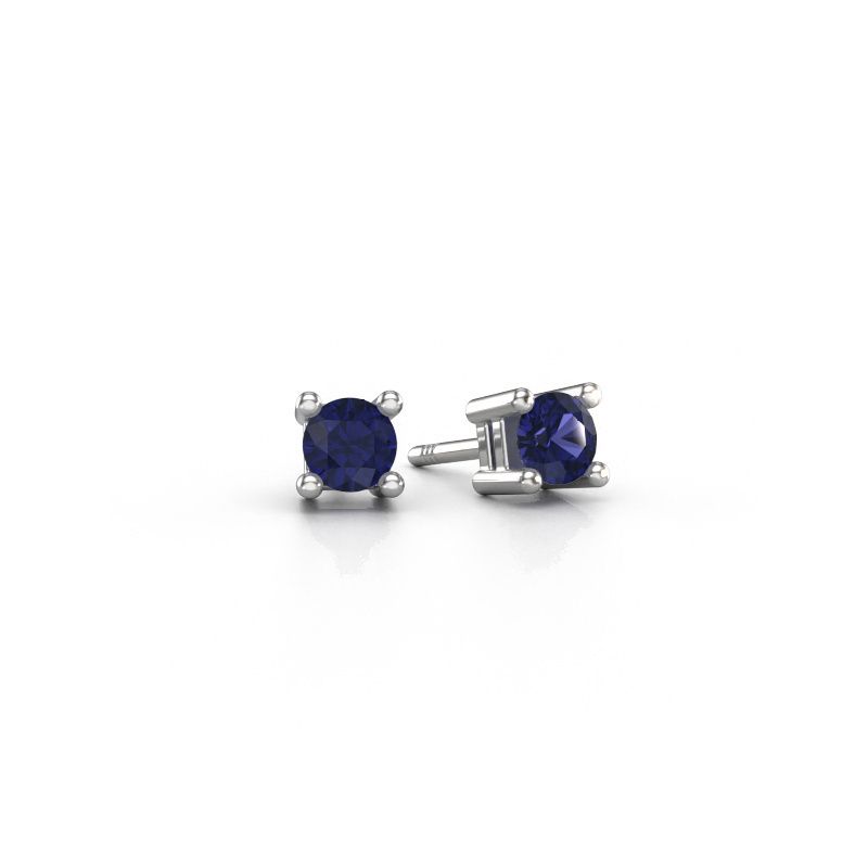Stud earrings Eline 585 white gold sapphire 5 mm