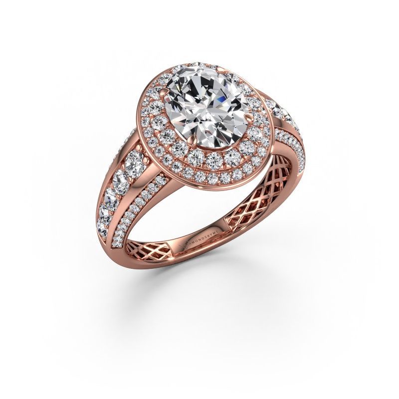 Engagement ring Nancie 585 rose gold diamond 2.89 crt