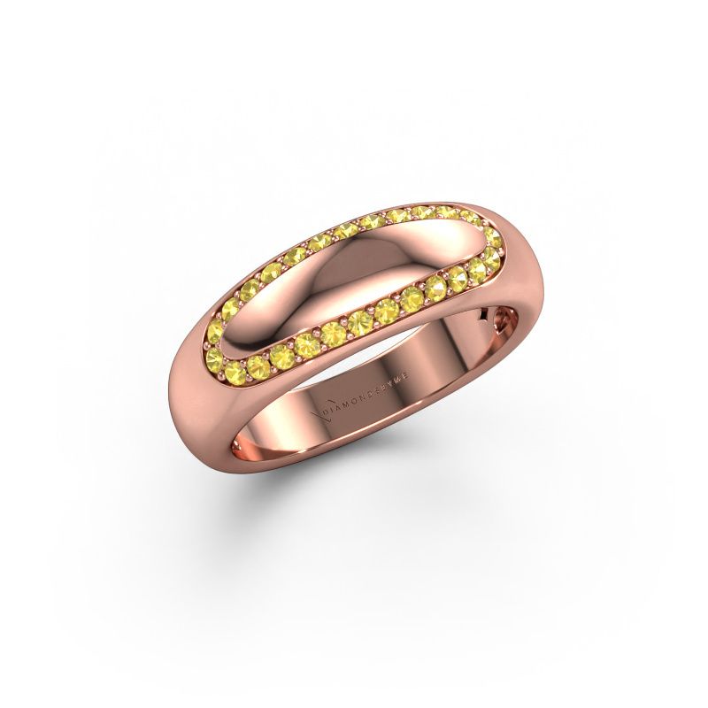 Ehering Danique 585 Roségold Gelb Saphir ±6x3 mm