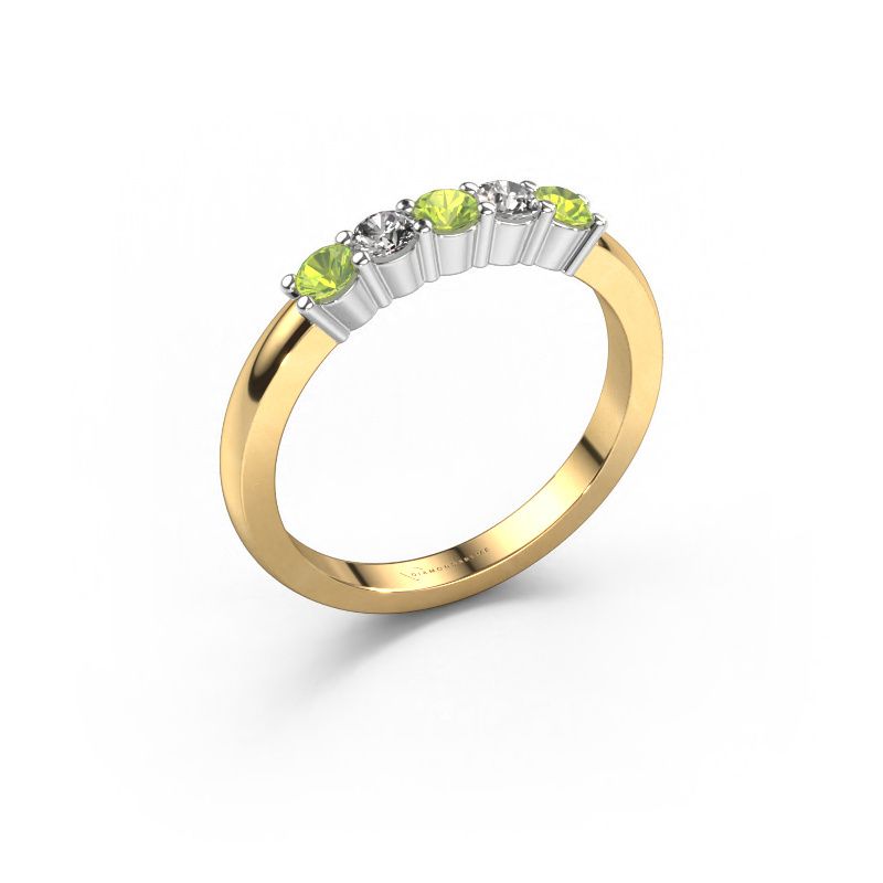 Ring Yasmin 5 585 Gold Peridot 3 mm