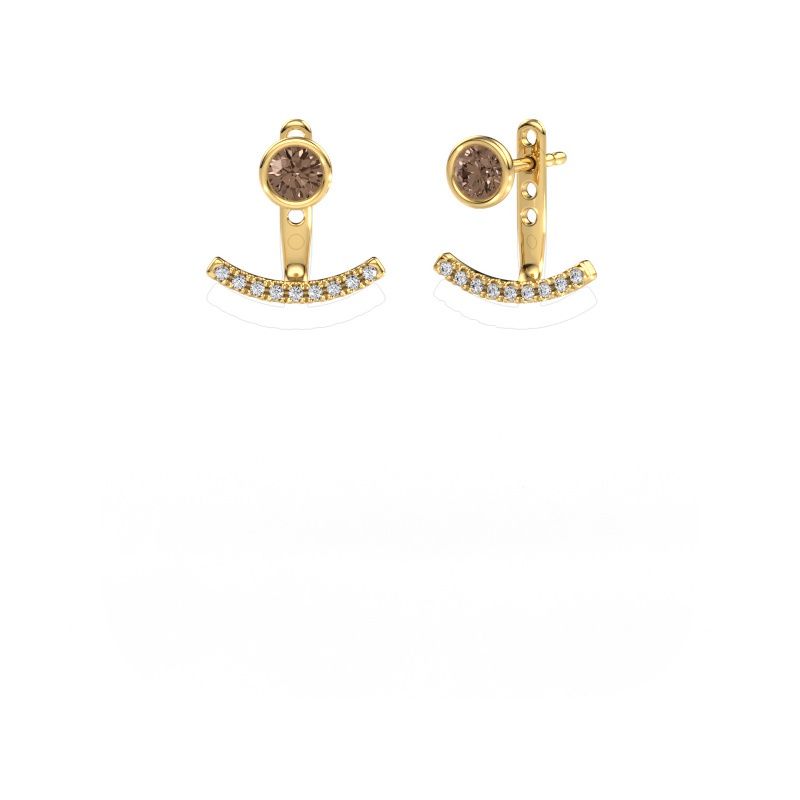 Ohrringe Rosetta 585 Gold Braun Diamant 0.62 crt