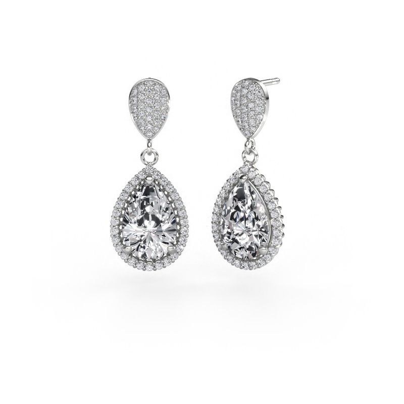 Drop earrings Tilly per 2 585 white gold diamond 6.690 crt