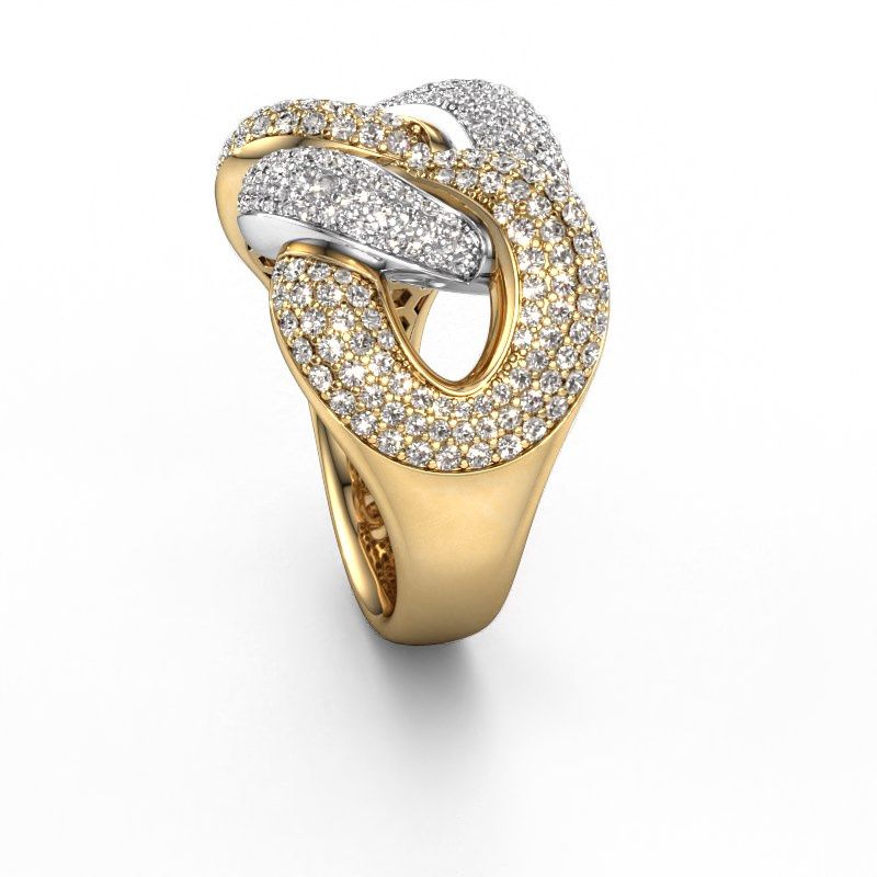 Afbeelding van Ring Kylie 3 15mm 585 goud diamant 1.682 crt