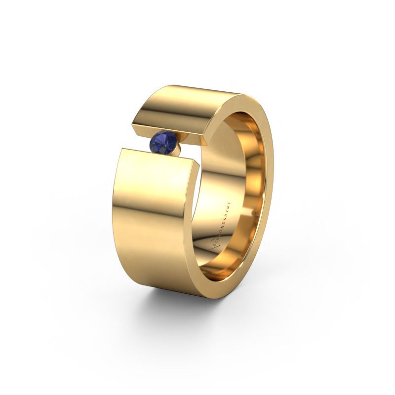 Wedding ring WH0146L18BP 585 gold sapphire ±8x2 mm