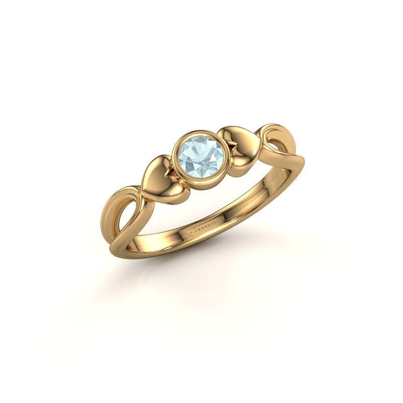 Image of Ring Lorrine 585 gold aquamarine 4 mm