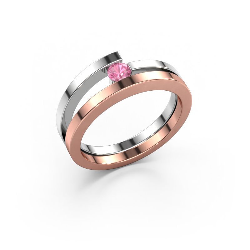 Ring Sandy 585 Roségold Pink Saphir 3.4 mm
