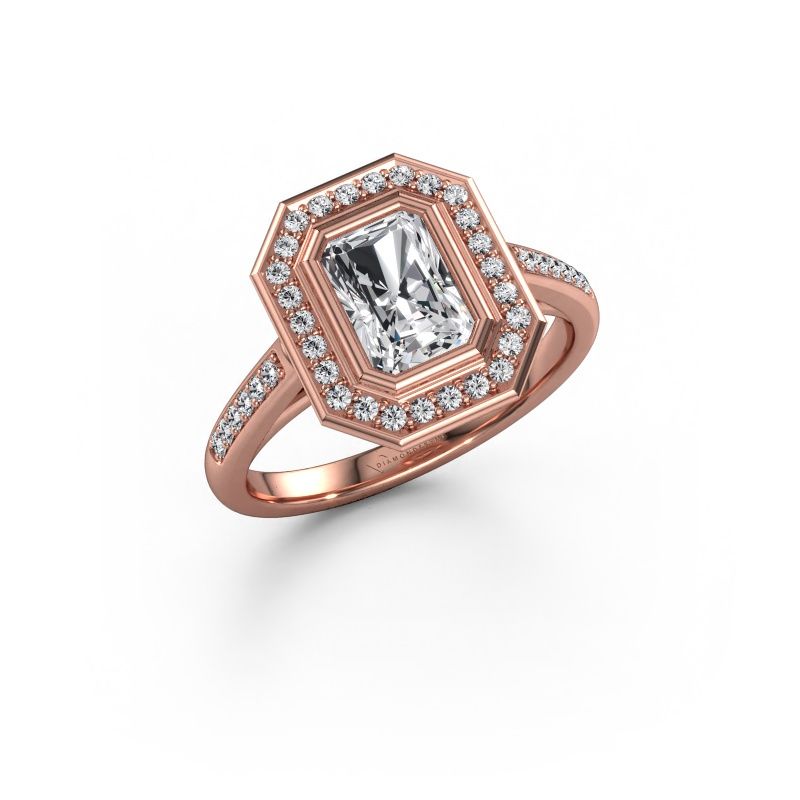 Verlovingsring Noud 2 RAD 585 rosé goud lab-grown diamant 1.264 crt