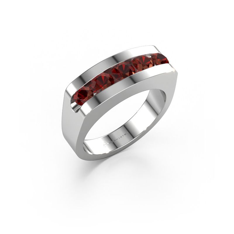 Men's ring Richard 950 platinum garnet 4 mm