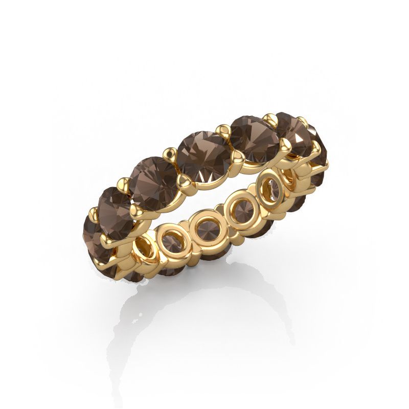 Ring Heddy rnd 4.7 585 gold smokey quartz 4.7 mm