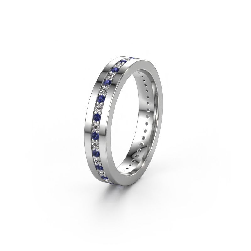 Ehering WH0103L14BP 585 Weißgold Saphir 1.3 mm ±4x2 mm