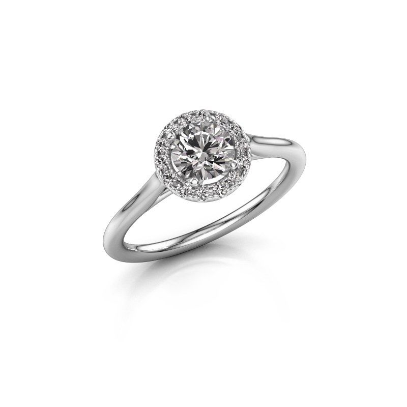 Image of Engagement ring seline rnd 1<br/>950 platinum<br/>Diamond 0.74 crt
