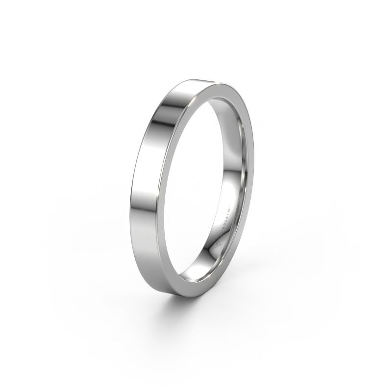 Wedding ring WH0100M13A 950 platinum ±3x1.7 mm