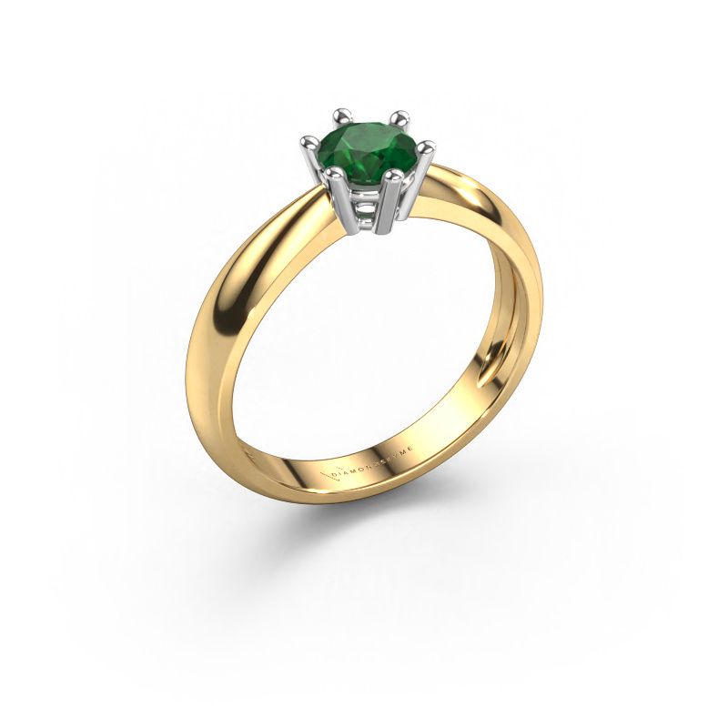 Verlobungsring Fay 585 Gold Smaragd 5 mm