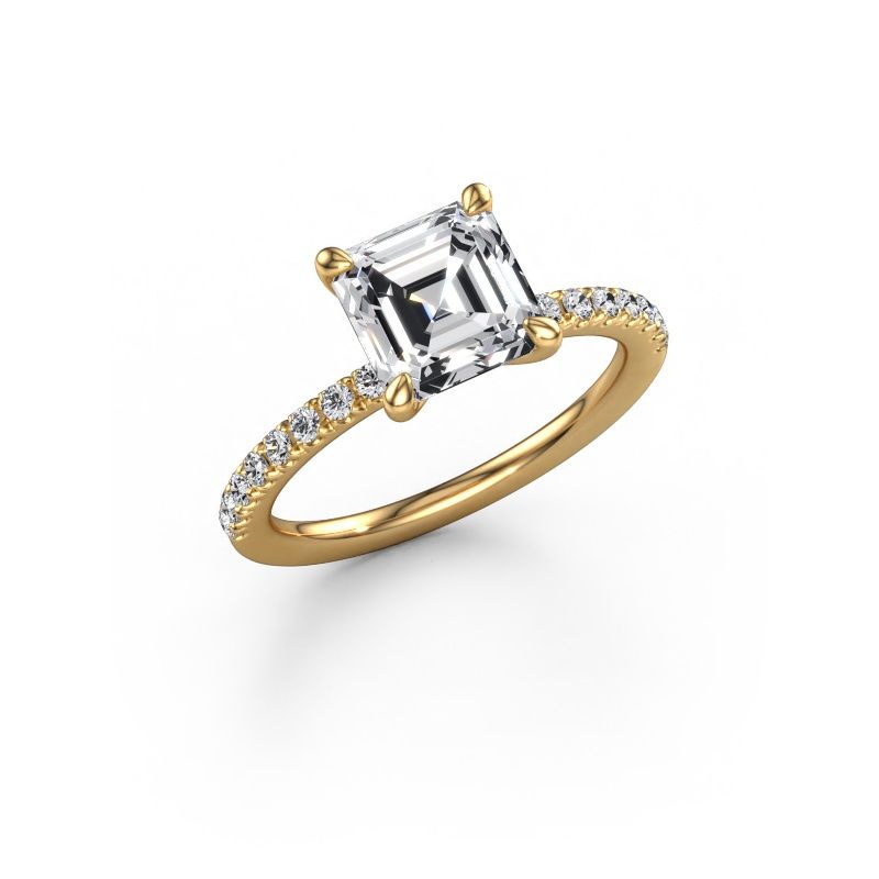 Engagement ring Crystal ASSC 2 585 gold lab grown diamond 2.24 crt