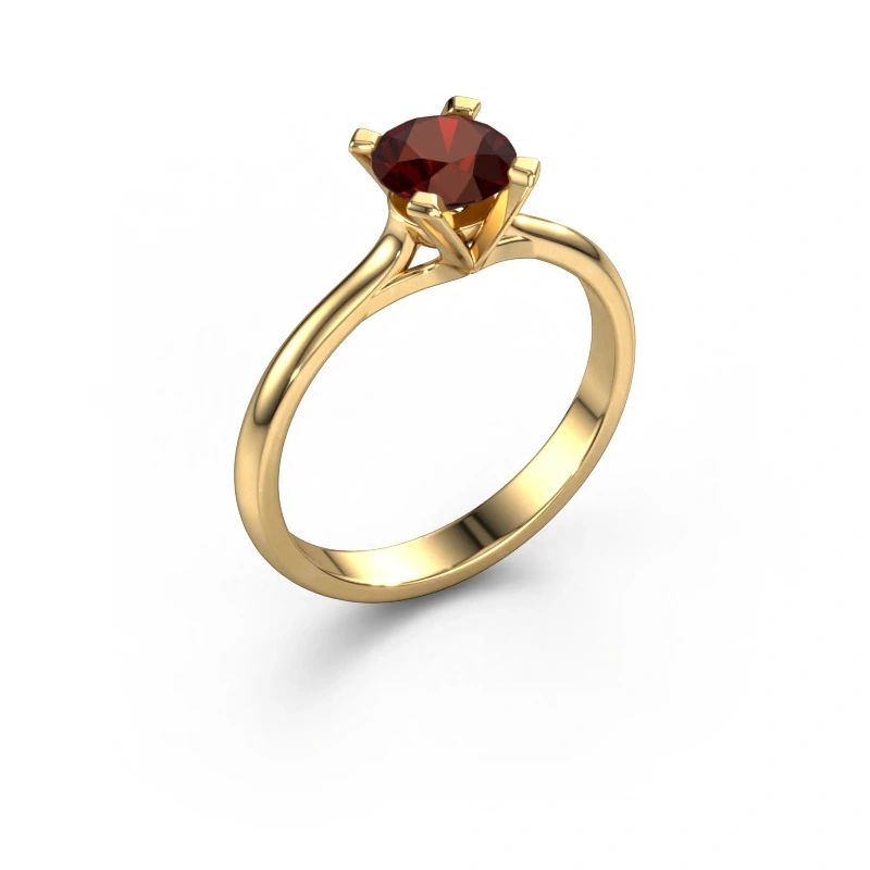 Verlovingsring Isa 1 585 goud granaat 5.7 mm