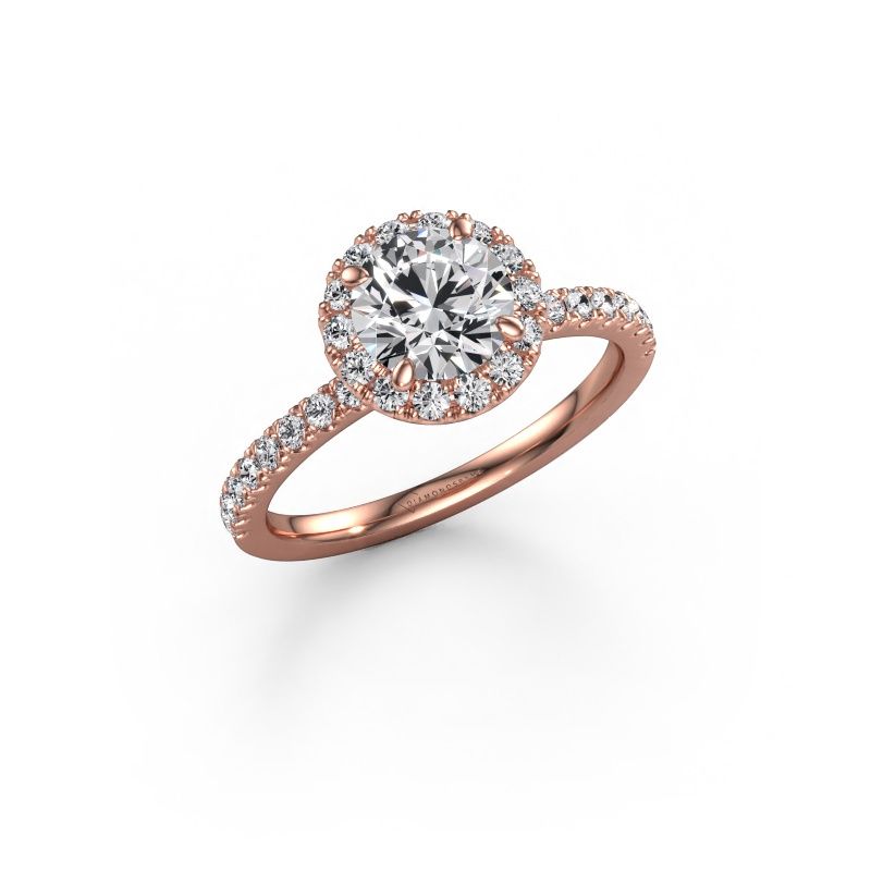 Engagement ring Miranda RND 585 rose gold lab grown diamond 1.54 crt