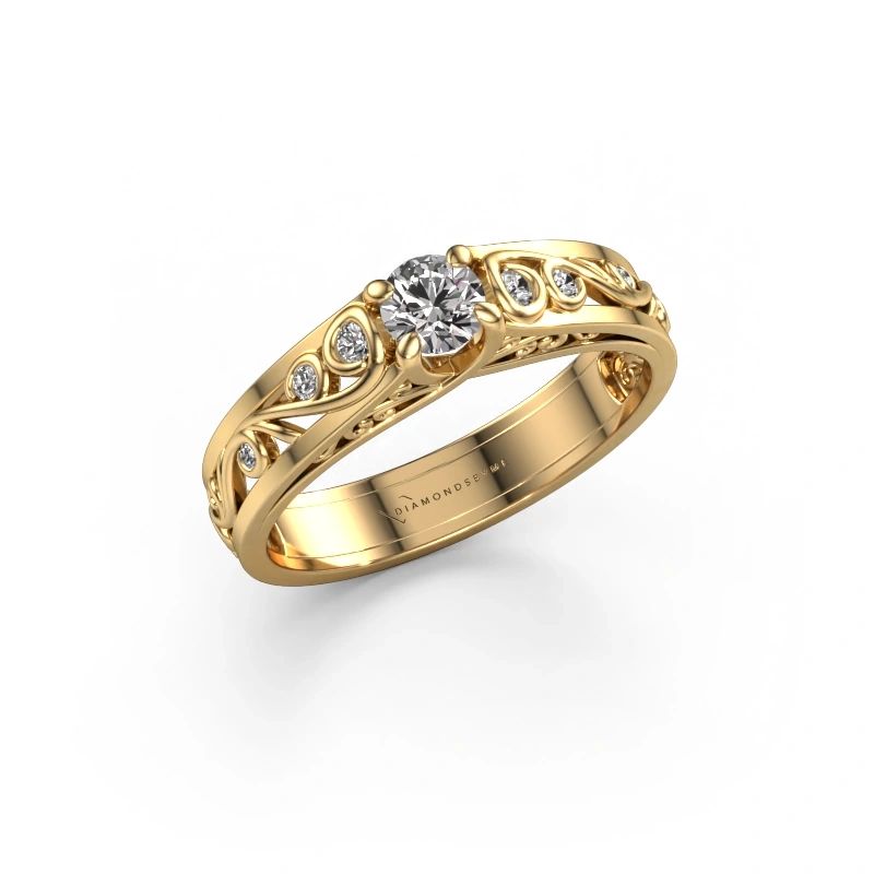 Ring Quinty 585 gold diamond 0.385 crt