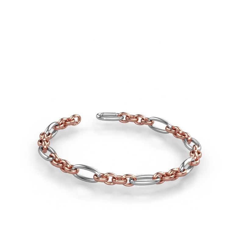 Link bracelet Valentine 8.5mm 585 white gold
