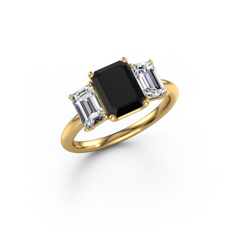 Engagement ring Sandra 585 gold black diamond 3.50 crt