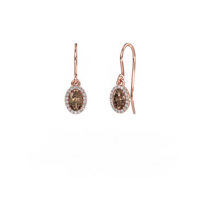 Ohrhänger Seline ovl 585 Roségold Braun Diamant 0.96 crt