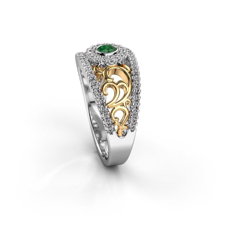 Image of Ring Lavona<br/>585 white gold<br/>Emerald 3.4 mm