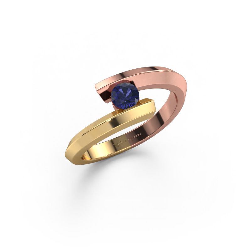 Bague Paulette 585 or rose saphir 3.4 mm