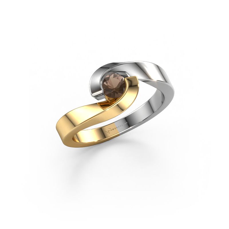 Ring Sheryl 585 Gold Rauchquarz 4 mm