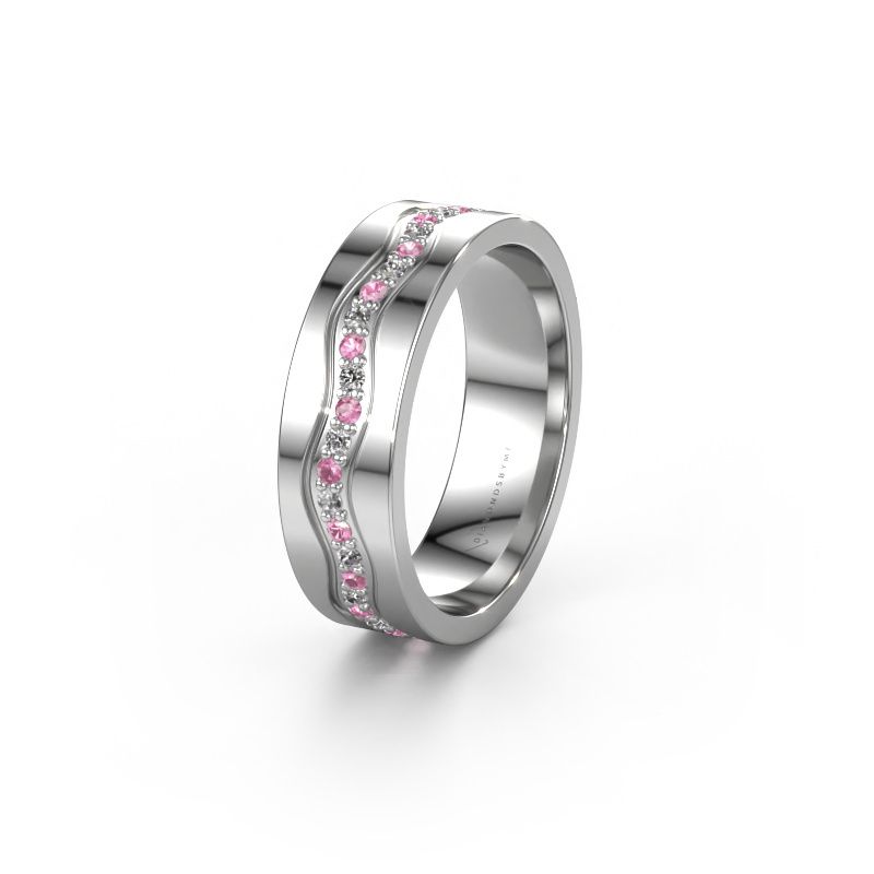 Trauring WH0803L16AP 950 Platin Pink Saphir 1.3 mm ±6x1.7 mm